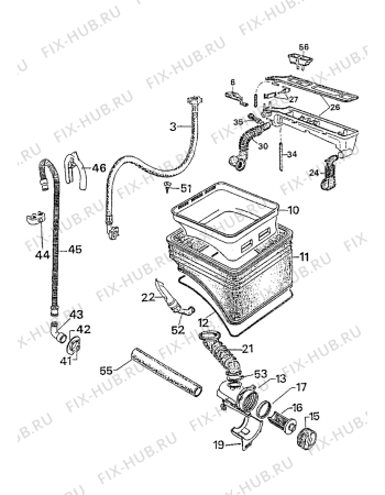 Взрыв-схема стиральной машины Electrolux WH516-3 - Схема узла Water equipment